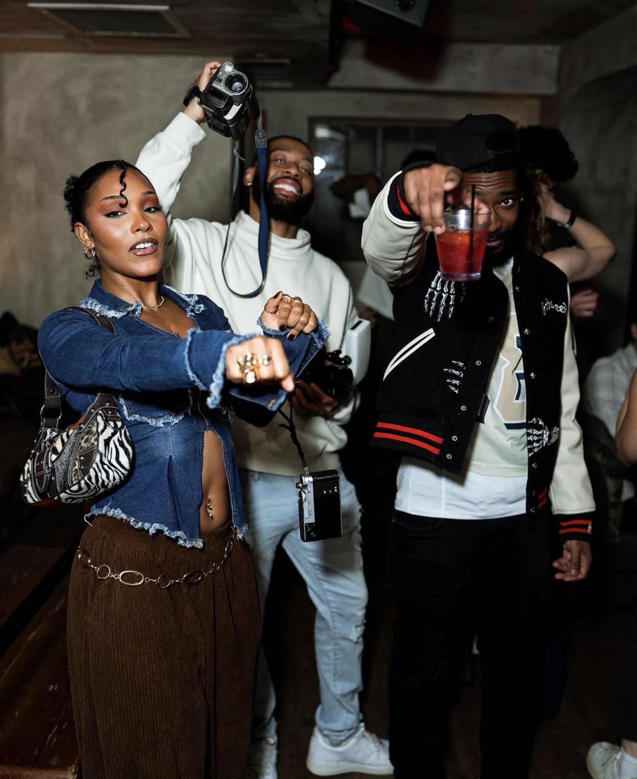Crowd vibing at an event